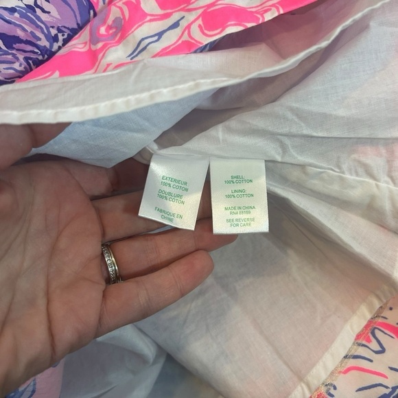 Lilly Pulitzer Alivia pink tropics sleeveless fit flare a line dress size 0 - Picture 9 of 12